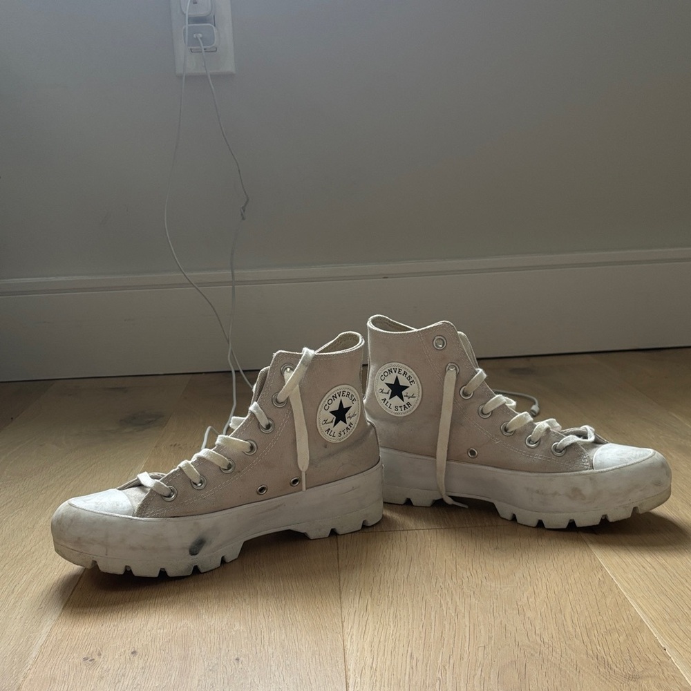 Converse Platform High-Tops in Off-White